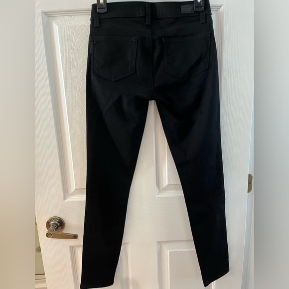 PAIGE brocade embroidery style black and off white denim - Picture 4 of 6